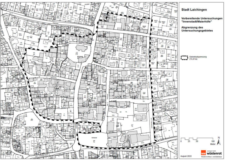 Vorbereitende Untersuchungen im zukünftigen Sanierungsgebiet „Innen-stadt/Maierhöfe“ in Laichingen