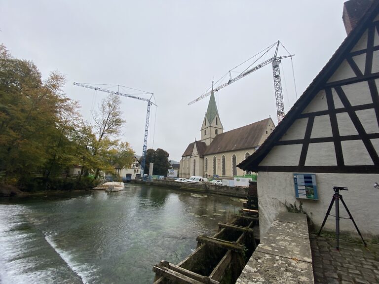 Spatenstich für die Sanierung des Blautopf-Areals