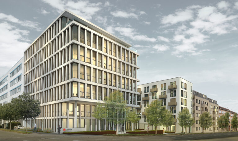 Neue WHS-Firmenzentrale in Ludwigsburg kurz vor der Fertigstellung