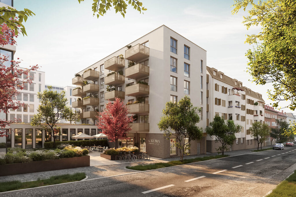 Unverbindliche Visualisierung der Eigentumswohnungen im Neubauprojekt Zollern12 in Ludwigsburg von außen